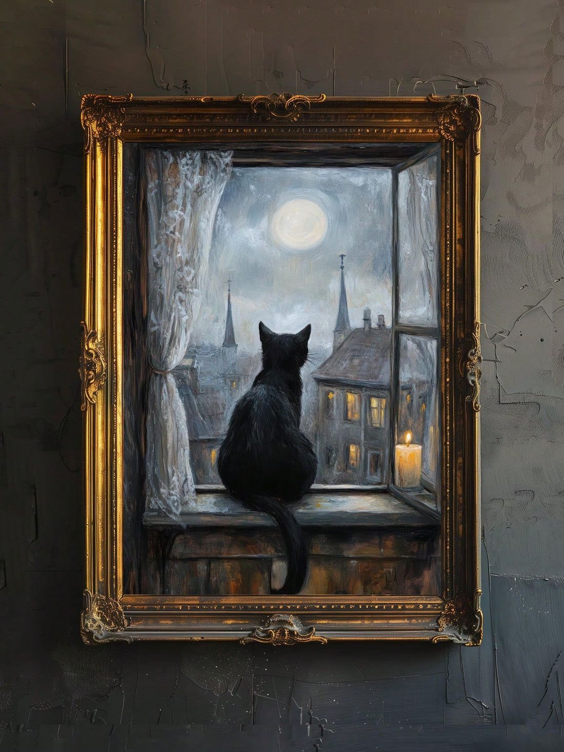 Bring a touch of enchantment to your space with this delightful black cat art print. Perfect for windowsills, shelves, or gallery walls, this whimsical design captures the cozy charm of cottagecore aesthetics. Whether you're decorating for Halloween or adding year-round character to your home, this playful feline illustration brings warmth and personality to any room. Ideal for cat lovers and those who appreciate quirky, nostalgic home decor that celebrates the magic of the everyday.