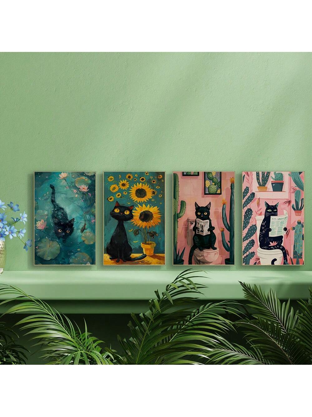 Add a touch of whimsy to any room with our Whimsical Black Cat Wood Art Print. This stylish abstract wall decor features a playful black cat, perfect for cat lovers and modern home decor enthusiasts alike. Made from high-quality wood, this print is a durable and unique addition to any space.