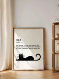 Add a touch of whimsy to your home or office with our Whimsical Cat Canvas Poster. This fun wall art is sure to bring a smile to your face and brighten up any room. Made with high-quality materials, it's the perfect addition to your decor.