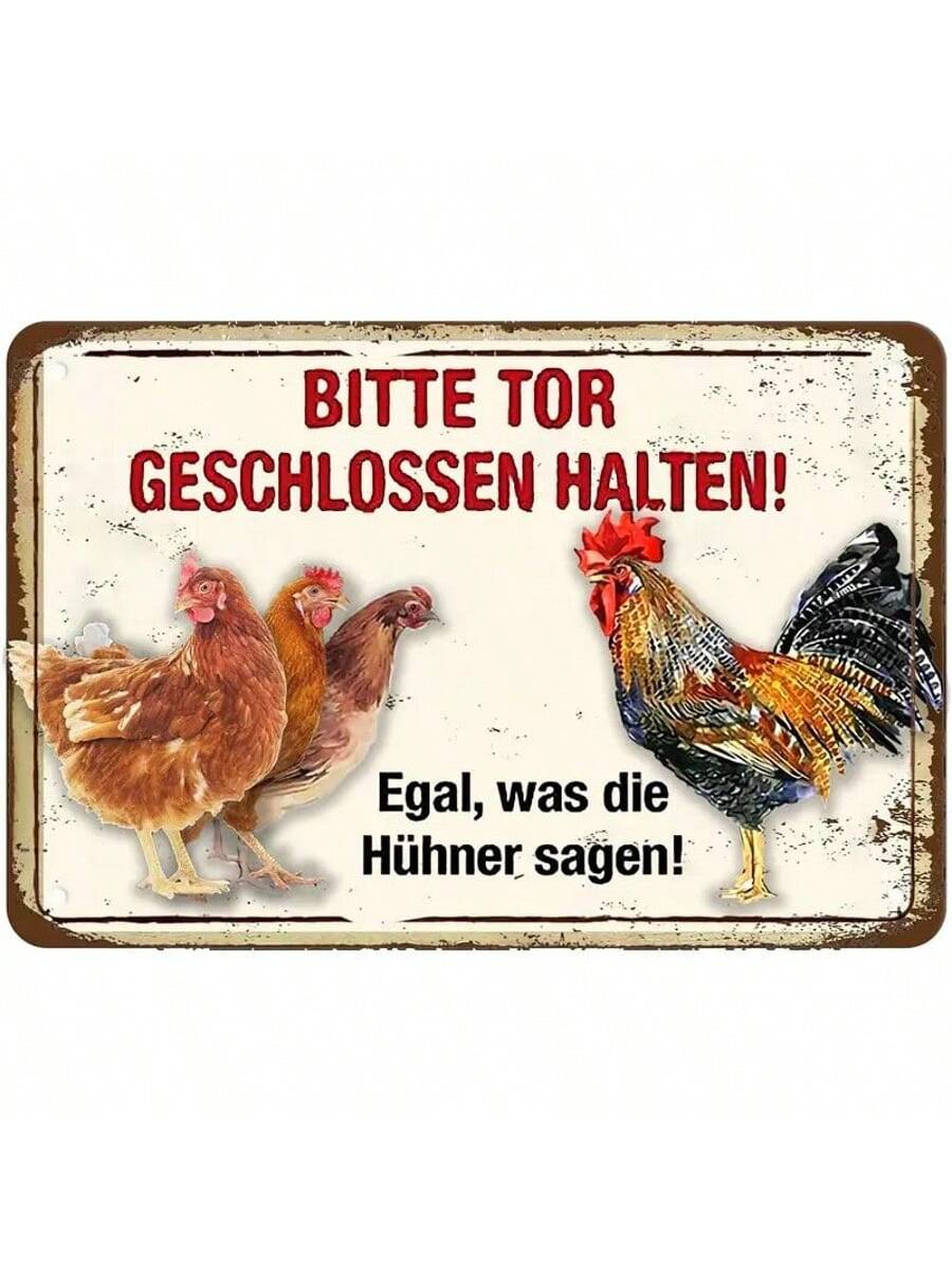 Add a touch of whimsy and charm to your farmhouse with this vintage metal sign. Featuring whimsical chicken wisdom, this sign is sure to bring a smile to your face and a touch of playfulness to your home. A must-have for any chicken lover or farmhouse enthusiast!