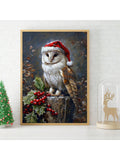Unleash your holiday spirit with our Whimsical Christmas Owl Wall Art! This quirky and adorable piece is perfect for animal lovers, adding a touch of whimsy to your holiday decor. Made of high-quality materials, unframed for versatility. Bring joy and charm to your home this season!
