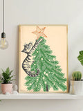 Bring festive cheer and feline charm to any space with this delightful canvas art print. Featuring a whimsical cat nestled among minimalist Christmas tree designs, it's the perfect blend of holiday spirit and quirky personality. Ideal for cat lovers and modern decor enthusiasts alike, this playful piece adds warmth to living rooms, bedrooms, offices, or creative studios. The clean, contemporary aesthetic complements any interior style while celebrating the season with a touch of humor and joy. A unique gift