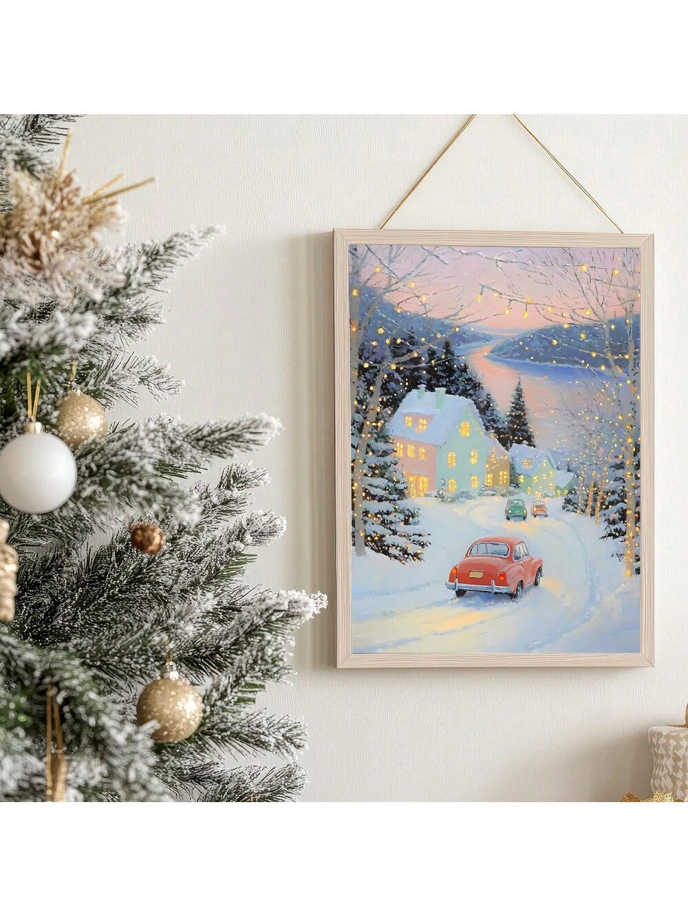 Transform your walls into a magical winter escape with these enchanting Christmas village canvas prints. Each piece captures the charm of a snow-dusted wonderland, complete with twinkling lights, cozy cottages, and festive details that spark holiday joy. Perfect for creating a warm, inviting atmosphere throughout your home, these whimsical designs bring the magic of the season to life. Whether displayed in your living room, bedroom, or entryway, they're an effortless way to spread Christmas cheer and add th