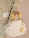 This Whimsical Cloud Charm PU Zipper Bag is a compact novelty accessory that adds a touch of charm to any outfit. The PU material provides durability and the zipper closure keeps belongings secure. Perfect for storing small items or as a keychain.