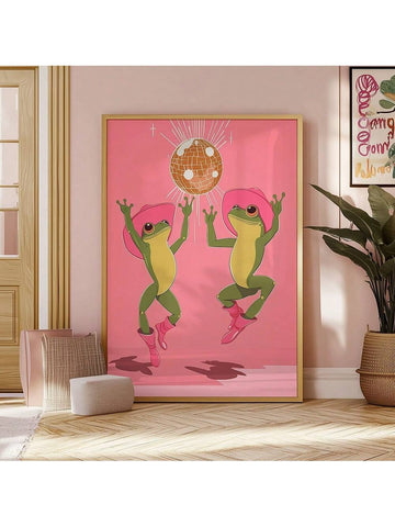 Bring joyful charm to your space with this Whimsical Dancing Frog Art Print. Featuring a lively frog in pink tones, it blends playful fun with a touch of western cowgirl style. Perfect for adding quirky personality and a pop of color to your home or office décor.