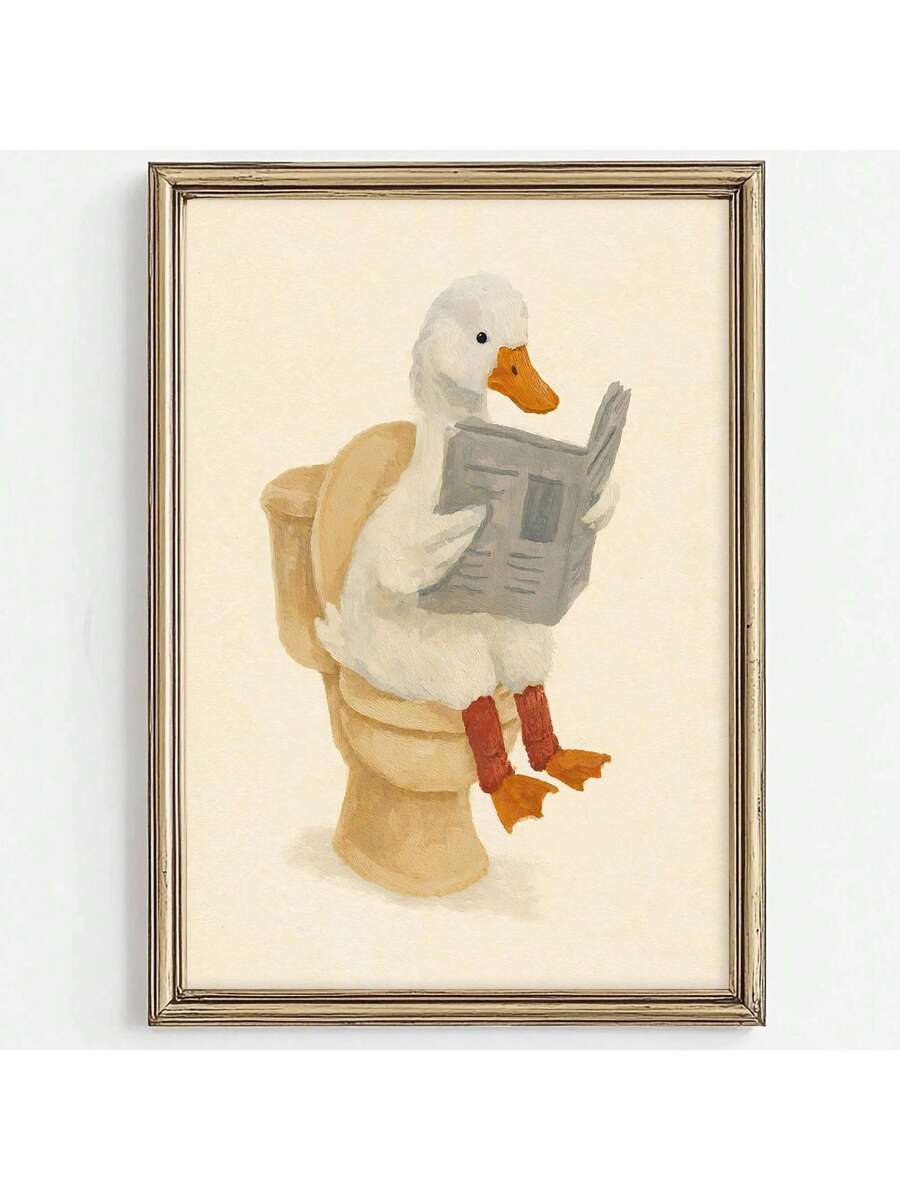 Bring playful charm to any space with this whimsical duck canvas art. Featuring vibrant multicolor cartoon illustrations on durable canvas, it's the perfect farmhouse-inspired addition to kids' rooms, bathrooms, and playrooms. The waterproof design ensures lasting beauty, while the modern style complements both contemporary and rustic décor. Available framed or unframed to suit your preference. Transform walls into a delightful gallery of fun and personality.