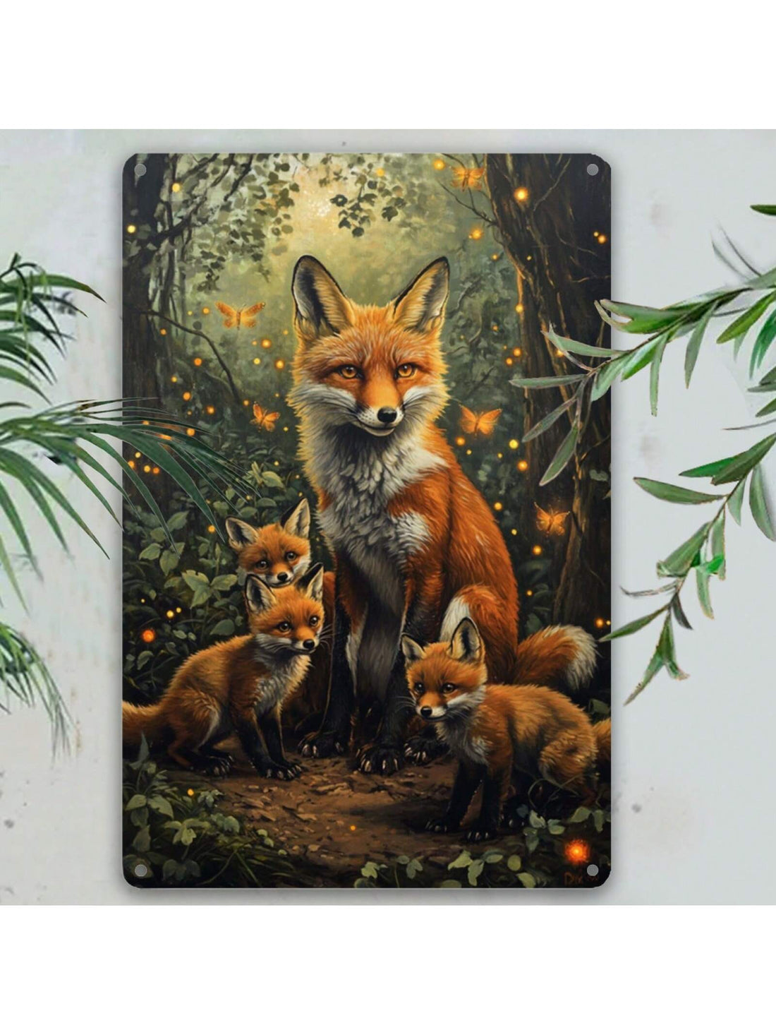 Add a touch of whimsy to your space with our Whimsical Forest Fox Metal Wall Art! Perfect for home, café, or garden, this vibrant piece of décor will bring life to any room. Let this quirky fox brighten up your day (and your walls) with its playful charm.