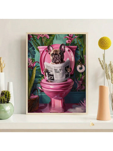 Add a playful touch to your bathroom or office with this whimsical French Bulldog canvas art print. Featuring a charming pup engrossed in reading while on the toilet, this fun piece brings lighthearted humor and personality to any space. Crafted on high-quality canvas, it’s a delightful way to brighten up your walls and spark smiles from all who see it.