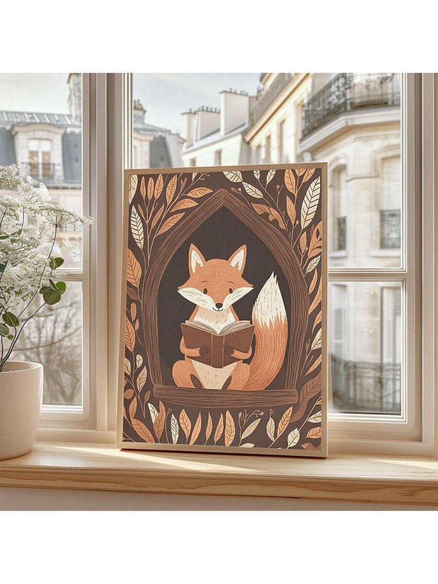 Bring a touch of storybook charm to any room with this delightful hedgehog art print. Perfect for cozy reading nooks, nurseries, or anywhere you want to celebrate your love of books, this whimsical illustration captures a curious little hedgehog lost in the pages of a good read. The soft, vintage cottagecore aesthetic pairs beautifully with natural wood frames and botanical decor, creating an enchanting focal point that sparks joy and imagination. Whether you're decorating a child's room or adding personali