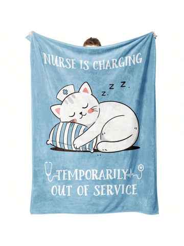 Wrap your favorite nurse in cozy comfort with this whimsical flannel throw featuring a sleepy cat and stethoscope design. Perfect for relaxing after a long shift, this soft blanket blends playful charm with ultimate warmth, making it the ideal gift to show appreciation for all their hard work.