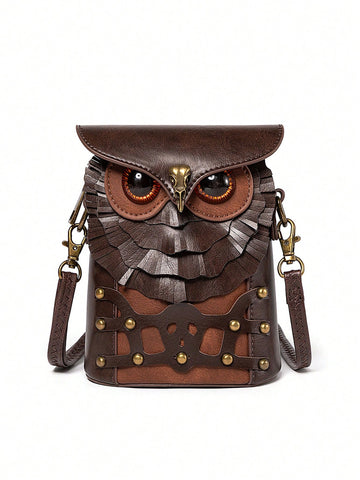 This Whimsical Owl Shoulder Bag is perfect for daily adventures. Its stylish and fun design will add a playful touch to any outfit. Made for hands-free convenience, this crossbody purse is both practical and fashionable. Bring some whimsy to your day with this must-have accessory