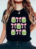 Get pickled in style with this quirky and fun graphic tee! Featuring a whimsical pickle jar design with beautiful floral accents, this shirt is perfect for adding a touch of humor and summer vibes to your wardrobe. Women of all ages will love this playful addition to their summer style!