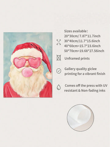 Add some playful holiday cheer to your space with our Whimsical Pink Santa Wall Art! This trendy and girly Christmas decor will make your home stand out in a fun and unique way. Spread joy and laughter with this playful touch this holiday season.