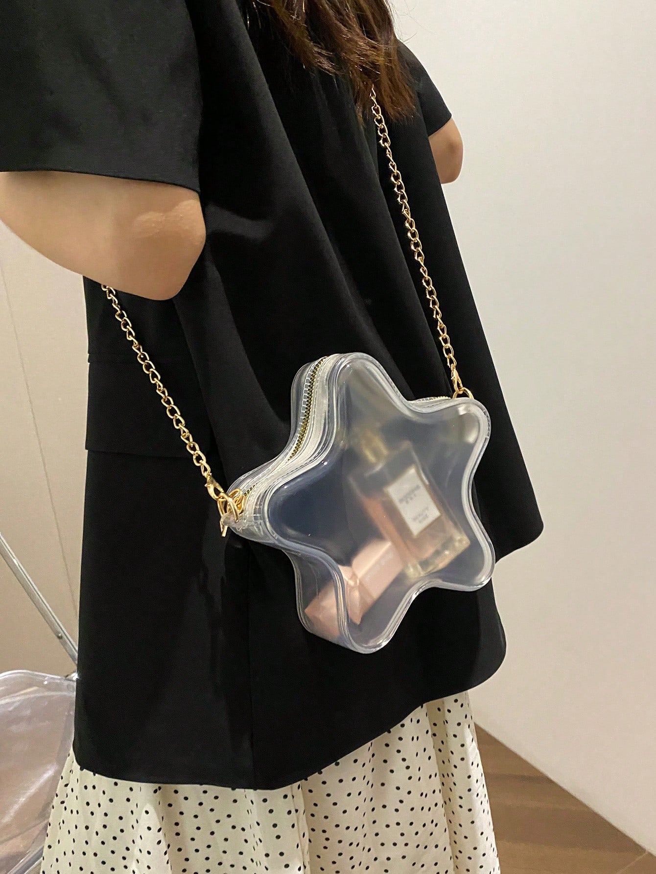 Get ready to add a touch of whimsy to your wardrobe with our Whimsical Starry Delight crossbody bag. Featuring a kawaii cartoon design, this bag is perfect for those looking for a trendy and playful accessory. Perfect for carrying your essentials while adding a touch of fun to any outfit!