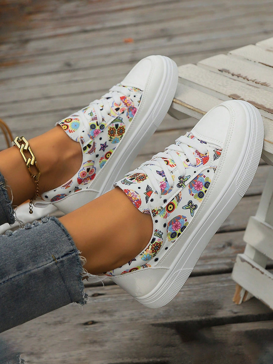 Upgrade your everyday look with our White Campus Chic: Lace-Up Color Block Sneakers. Perfect for any occasion, these stylish sneakers feature a sleek design and comfortable fit. Stand out in style with the classic white and color block combination. 