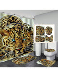 Transform your bathroom into a wild safari with our bathroom décor set. Featuring a stunning leopard and tiger shower curtain, and matching accessories, this set will add a touch of adventure and elegance to your daily routine. Made with high-quality materials, it's the perfect addition for any animal lover's bathroom.