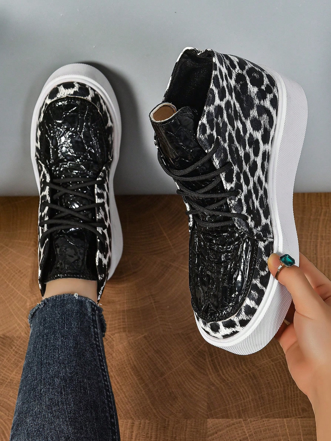 Experience the perfect combination of wild style and professional sophistication with our Leopard Print Roman Ankle Boots. Designed for office wear, these boots add just the right touch of personality to your work attire. Stand out and make a statement with confidence in these trendy and comfortable boots.