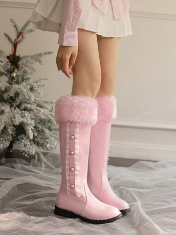 Stay warm and stylish this winter with our Winter Warmth boots! Designed with a fleece-lined interior and a side zipper, these knee-high flat boots provide extra comfort and easy on/off access. Perfect for snowy days or a night out.