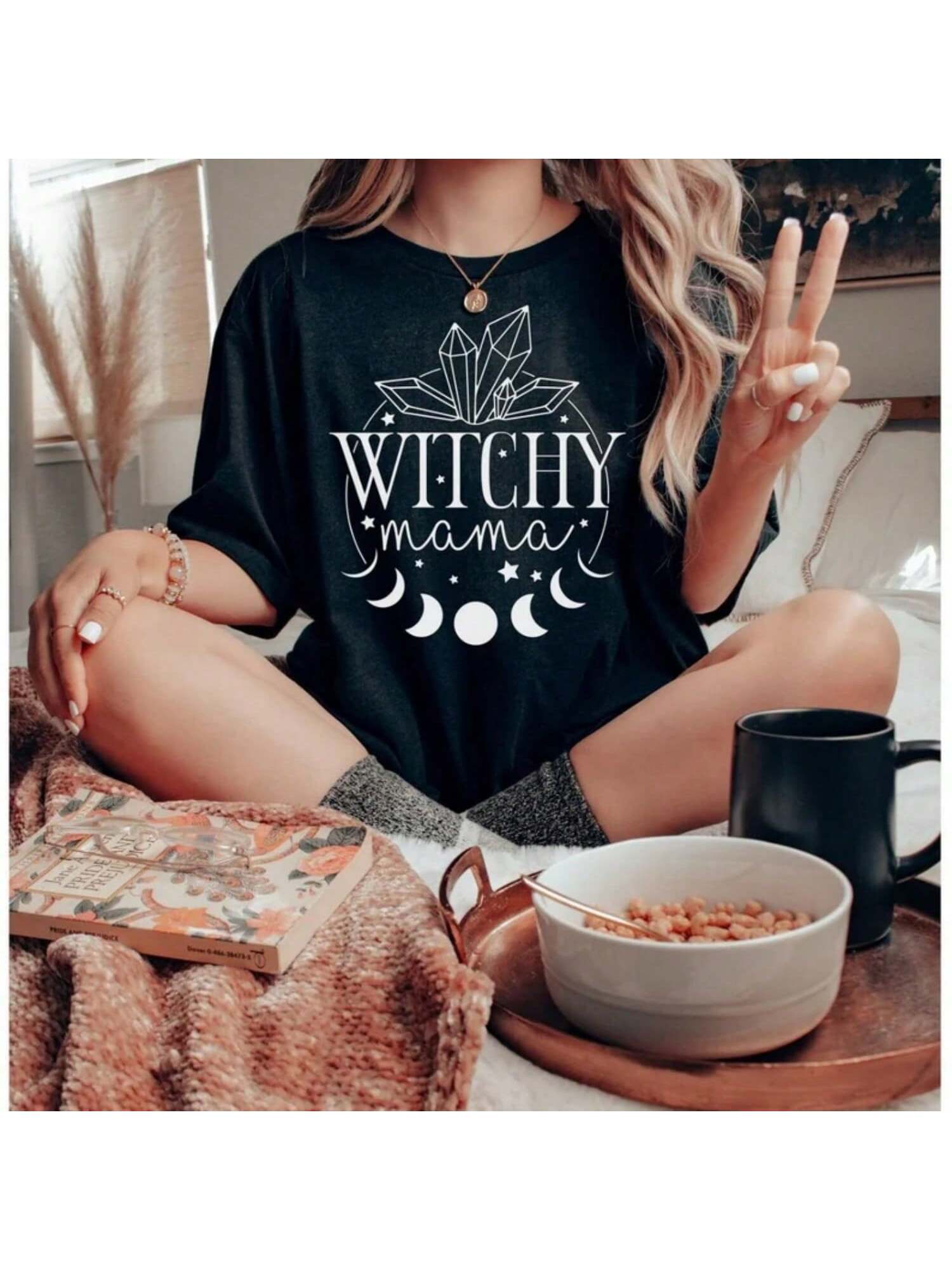 Be the envy of all the supernatural mothers out there with our Witchy Mama Unisex Short Sleeve Tee. Made for the magical mom, this t-shirt is the perfect gift for those who enjoy a little bit of fun and mystery in their lives. Feel empowered and stylish in this unique and playful design.