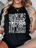 Show off your unique sense of humor with our Women I'M SOME MOMS Print Oversized T-Shirt! Made with a comfortable polyester knit fabric and a relaxed, oversized fit, this t-shirt is perfect for all seasons. Its cheeky message adds a playful touch to any casual outfit.