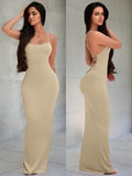 Slip into something effortlessly chic with this backless beauty. The minimalist solid color keeps things timeless, while the tie-up design adds just enough sass to turn heads. Perfect for date nights, summer soirées, or whenever you want to feel confidently fabulous. This dress proves that sometimes less really is more—especially when you're rocking a bare back and killer attitude.