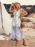 Step into summer with this playful boho sleeveless dress, crafted from high-stretch knit fabric for all-day comfort and freedom of movement. Its vibrant printed design adds a splash of fun to your warm-weather wardrobe, making it perfect for beach days, festivals, or casual outings. Effortlessly stylish and easy to wear, this dress brings a breezy, carefree vibe to your sunny adventures.