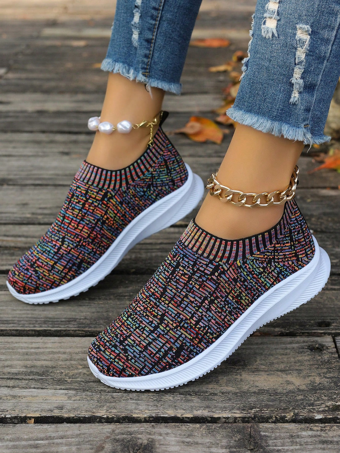 Introducing our Women's Breathable Knitted Slip-On Sports Shoes - the perfect combination of style and comfort! These lightweight and comfortable casual sneakers are designed to keep your feet feeling cool and fresh, making them ideal for any physical activity. Say goodbye to uncomfortable shoes and hello to your new favorite pair!