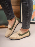 Expertly designed for fashion and function, our Women's Color Contrast Chain Handmade Loafers are the perfect combination of style and comfort. Crafted with breathable materials, these shoes are perfect for any outdoor adventure. The handmade detailing and chic chain accent add a touch of sophistication to your everyday look.