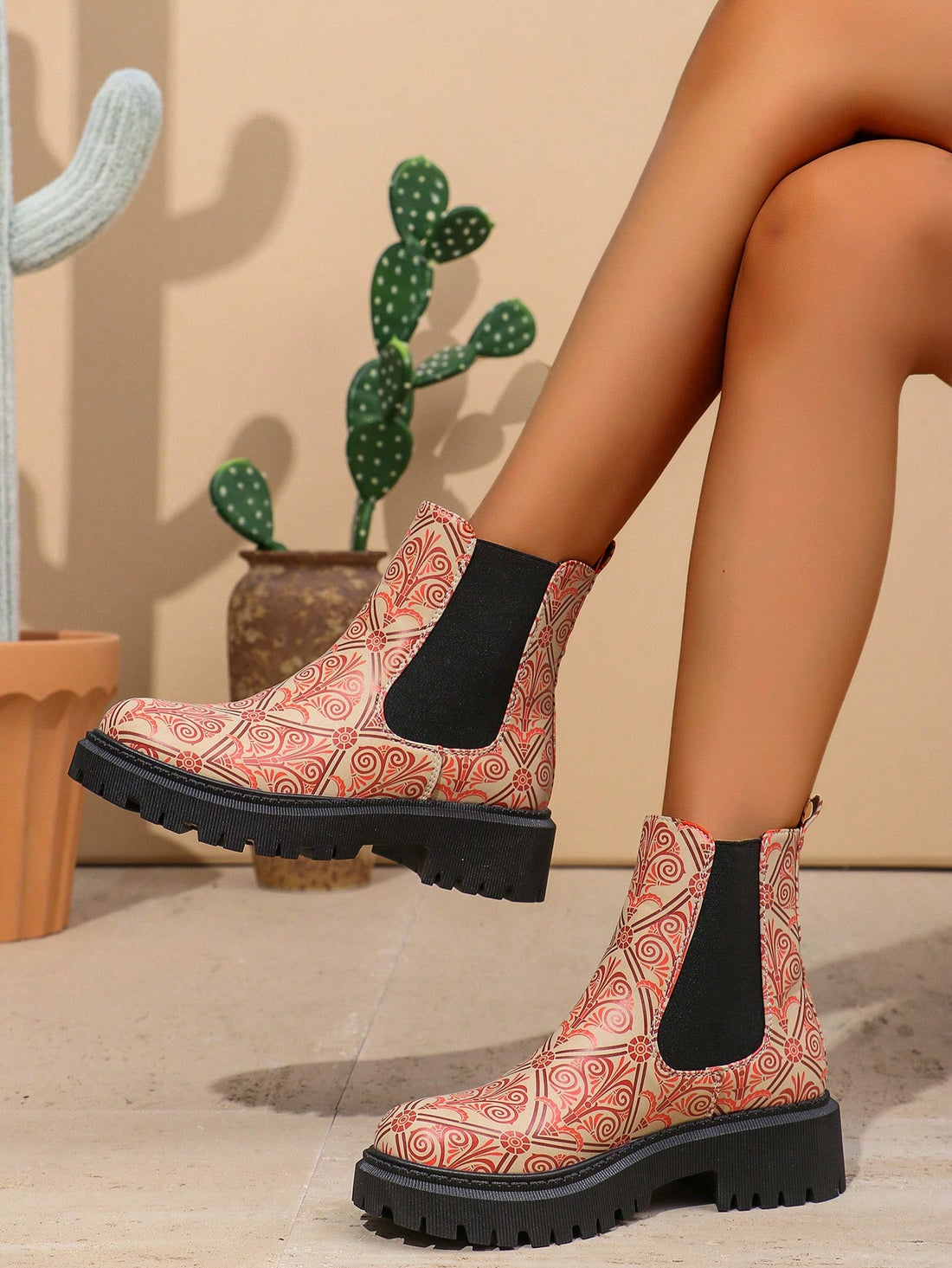 Stay stylish this winter with our Women's Colorblock Chelsea Ankle Boots. Featuring a trendy colorblock design, these boots will elevate any outfit. With a sleek and sophisticated Chelsea style, they are perfect for both casual and dressy occasions. Keep your feet warm and fashionable this season.