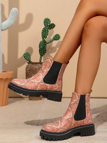 Stay stylish this winter with our Women's Colorblock Chelsea Ankle Boots. Featuring a trendy colorblock design, these boots will elevate any outfit. With a sleek and sophisticated Chelsea style, they are perfect for both casual and dressy occasions. Keep your feet warm and fashionable this season.