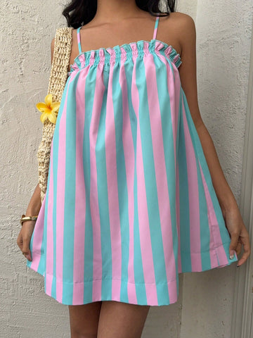 Unleash your adventurous side with our Women's Colorful Striped Sleeveless Dress! The perfect companion for all your Spring and Summer escapades. With vibrant stripes and a comfortable sleeveless design, this dress will keep you stylish and cool. Ready for some fun in the sun?!