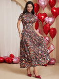 Stay cool and chic this summer with our Women's Ditsy Floral Cinched Waist Dress. The elegant yet stylish design features a flattering cinched waist, perfect for any body type. Embrace the season with this must-have summer outfit!