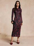 Tap into your playful side with our Women's Elegant Radial Print Fitted Maxi Dress! Perfect for any occasion, this chic outfit features a unique print and a flattering fitted design. Elevate your wardrobe and always look effortlessly stylish.