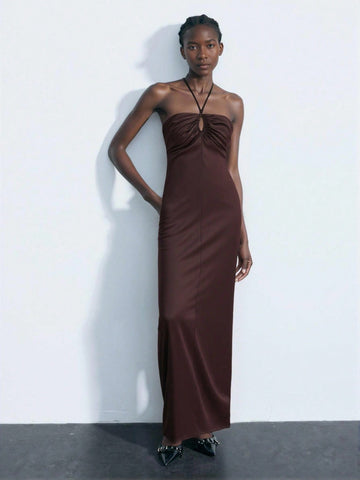Step into summer with this chic halter neck dress designed for effortless style and comfort. Its solid color and elegant cut highlight your silhouette while keeping things cool and breezy. Perfect for sunny days or evening outings, this dress adds a playful charm to your wardrobe with minimal effort. Get ready to twirl and shine all season long!