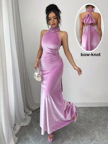 Elevate your wardrobe with this stunning tie neck velvet chiffon dress—where luxury meets effortless charm. The soft velvet bodice pairs beautifully with flowing chiffon layers, creating a silhouette that's both romantic and refined. That signature tie neck detail adds a playful twist to timeless elegance, making it perfect for date nights, celebrations, or whenever you want to feel absolutely fabulous. Drape, twirl, and turn heads in this versatile piece that transitions seamlessly from day to evening.