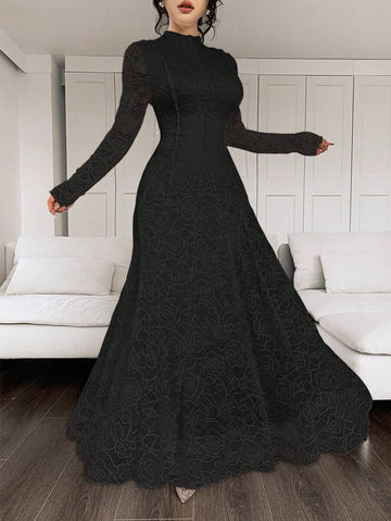 Step into charm and grace with this Women's Elegant White Lace Long Dress. Perfect for any special moment, its delicate lace adds a touch of whimsy while the flowing length ensures you’ll twirl with ease. This timeless piece blends classic style with playful elegance, making every event feel a little more magical. Whether it’s a garden party or a romantic evening, this dress is your go-to for effortless sophistication and fun.