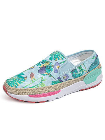 Experience style and comfort with our Women's Floral Embroidered Slip-On Loafers. These casual sneakers feature vibrant floral embroidery, making them a fashionable addition to any outfit. Slip them on and enjoy the ease of a comfortable fit while adding an eye-catching touch to your look.