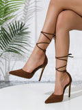 Step into the spotlight with these dazzling Women's Glitter Strap Stiletto Heels! Featuring a shimmering glitter strap that catches every light, these chic black pumps deliver instant glamour for parties, nights out, or whenever you want to turn heads. The sleek stiletto heel elongates your silhouette while the secure strap keeps you comfortable all evening long. Perfect for adding that extra sparkle to your favorite outfit, these versatile heels transition seamlessly from cocktail hour to dancing the night