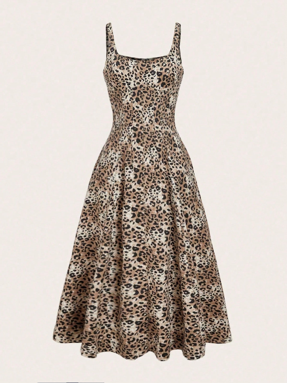 Make a bold statement this season with our Women's Leopard Print Square Neck Sleeveless Denim Dress. This playful piece combines classic denim with eye-catching leopard print for an effortlessly chic look. The flattering square neckline and sleeveless design offer versatile styling options—dress it up with heels or keep it casual with sneakers. Perfect for layering through autumn and winter, this trendy dress brings that perfect mix of edge and elegance to your wardrobe. Whether you're heading to brunch or 