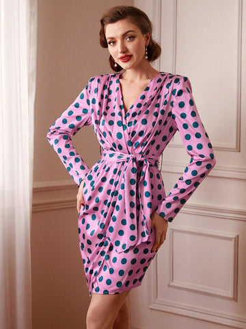 Unleash your inner fashionista with our Women's Polka Dot V-Neck Dress. This chic and timeless style is perfect for any occasion. With its playful polka dot pattern and flattering V-neck design, you'll turn heads wherever you go. Stay stylish and comfortable all day long. Limited stock, get yours now!