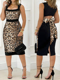 Unleash your wild side in this show-stopping sequin leopard print bodycon midi dress! Designed for those who love to turn heads at parties and festivals, this sleeveless stunner hugs your curves in all the right ways while the shimmering sequins catch every light on the dance floor. The bold leopard pattern adds an edgy, fierce vibe that's perfect for making a statement. Whether you're hitting the club or festival grounds, this dress delivers confidence and glamour in one fabulous package. Get ready to own 