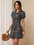 Get ready to feel effortlessly fresh and flattered in our Women's Slim Fit Ditsy Floral Mini Dress. With its slim fit design and ditsy floral pattern, this dress will have you looking and feeling amazing. Embrace your playful side with this quirky and stylish piece!