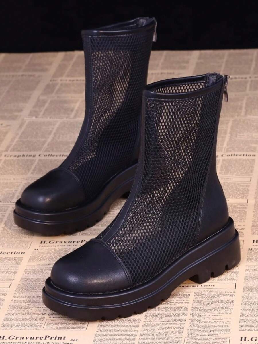 Step into sunny days with these Women's Spring/Summer Mesh Breathable Flat Ankle Boots! Lightweight and airy, they keep your feet cool while adding a fun, casual vibe to any outfit. Perfect for everyday adventures, these versatile short booties blend comfort and style effortlessly. Whether you're strolling the city or meeting friends, they’re your go-to for playful, breathable footwear.