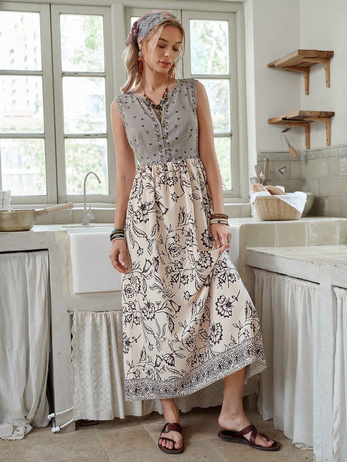 Embrace sunny days in this playful striped floral button-down dress! The perfect vacation companion, it transitions effortlessly from beachside strolls to evening dinners. With its breezy silhouette and eye-catching pattern, you'll collect compliments faster than seashells. Pack light, look fabulous, and make this summer's memories even more picture-perfect!