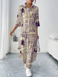 Make a statement this summer with our Women's Summer Casual Maxi Dress. Featuring a bold slogan print and 3/4 sleeves, this dress will bring a playful and fun touch to any outfit. Perfect for casual outings or dress it up for a night out. Embrace your unique style with this quirky dress!