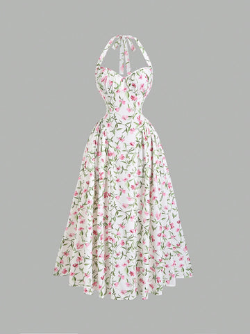 Step into sunshine with this Women's Summer Flare Dress, featuring a lively printed design that brings effortless elegance to your warm-weather wardrobe. Its flared silhouette moves with you, adding a playful bounce to every step. Perfect for brunches, beach days, or casual strolls, this dress combines comfort and style for a carefree, chic look all summer long.
