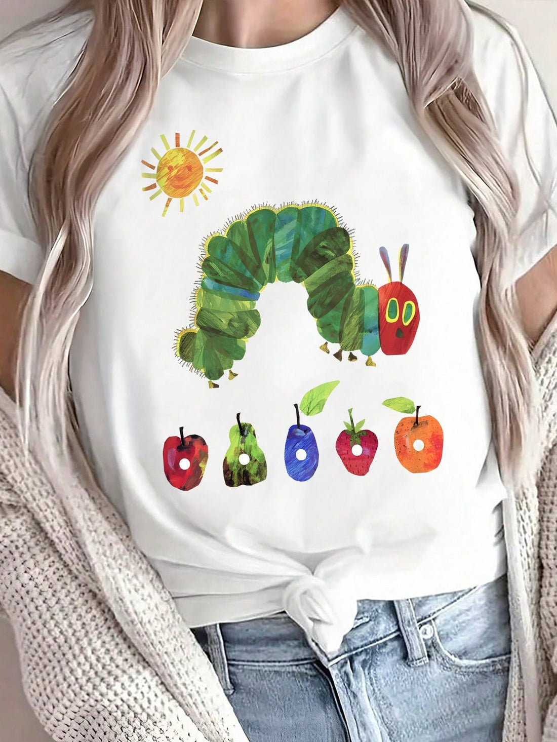 Add a playful twist to your summer wardrobe with our Women's Summer Round Neck Short Sleeve T-Shirt! This stylish and versatile essential will keep you looking cool and feeling comfortable in any setting. A must-have for any fashion-forward woman.