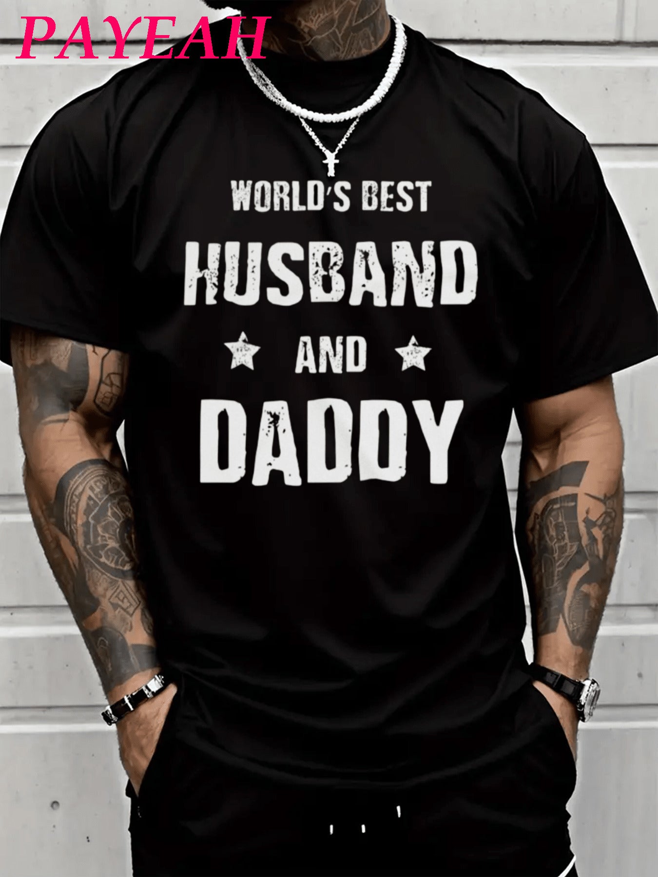 Celebrate the superhero in your life with this heavyweight 100% cotton tee that proudly declares his dual championship status! The "World's Best Husband and Dad" shirt isn't just comfy—it's scientific proof that he's crushing it in both categories. Perfect for Father's Day or any day you want to remind him he's winning at the family game.