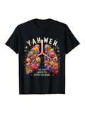 Breathe in the beauty and power of Yahweh with our floral lung flower T-shirt. Show off your love for His name and His creation with this playful and unique design. Perfect for casual days or as a statement piece.