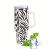 Hot Colorful Pattern Tumbler 40oz, 304 Stainless Steel Thermal Water Cup With Straw, For Outdoor Camping Driving Travel